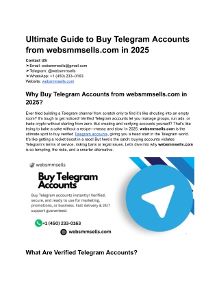 Ultimate Guide to Buy Telegram Accounts in 2025