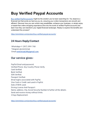 5 Best site to Buy Verified PayPal Accounts