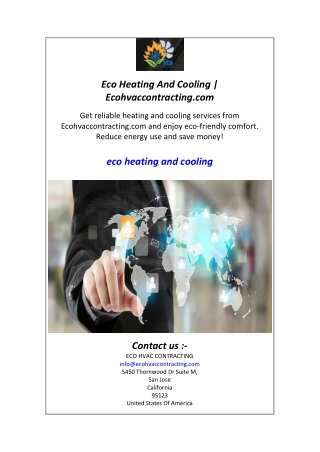 Eco Heating And Cooling  Ecohvaccontracting.com