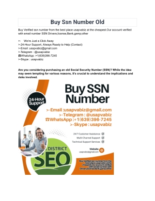 buy ssn number old