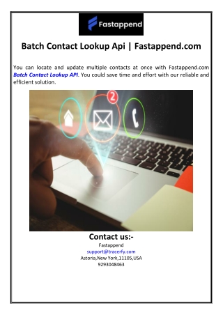 Batch Contact Lookup Api | Fastappend.com