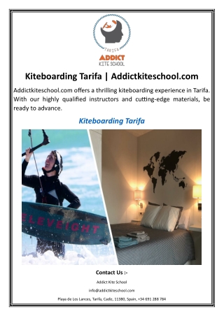 Kiteboarding Tarifa.Addictkiteschool