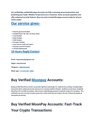 Moonpay account seller