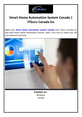 Smart Home Automation System Canada | ITGuru Canada Inc