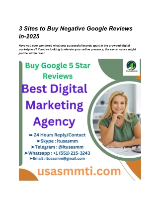 3 Sites to Buy Negative Google Reviews in-2025