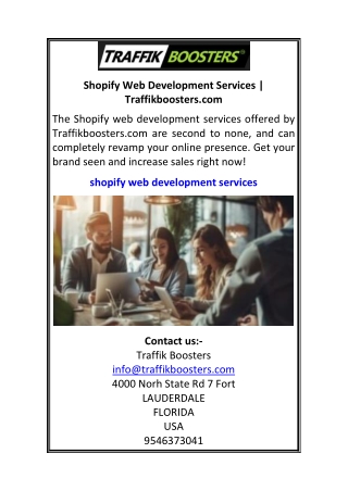shopify web development services traffikboosters
