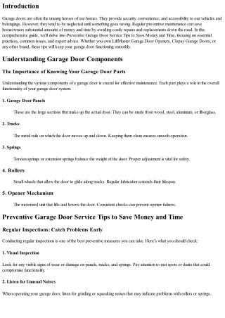 Preventive Garage Door Service Tips to Save Money and Time