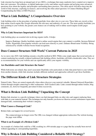 link structure has long been an integral part