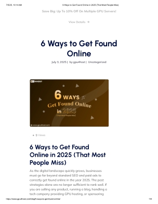 6 Ways to Get Found Online in 2025 (That Most People Miss)