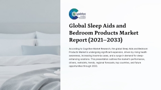 Sleep Aids and Bedroom Products Market Report