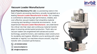 Vacuum Loader Manufacturer