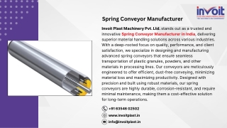Spring Conveyor Manufacturer