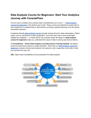 Data Analysis Course for Beginners: Start Your Analytics Journey with ConsoleFla