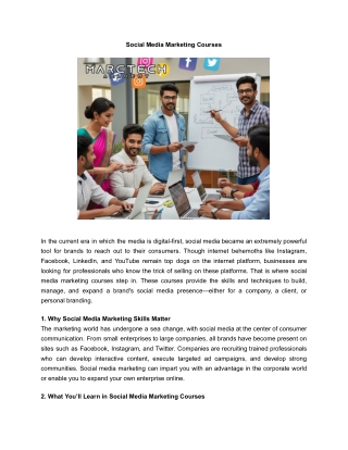 Social Media Marketing Courses _ Marctech