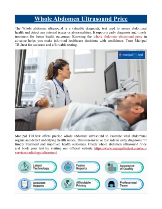 Whole Abdomen Ultrasound Price