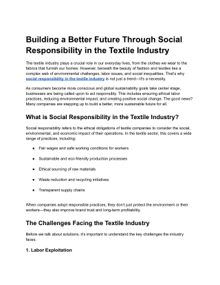 building a better future through social