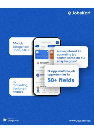 JobsKart – 50  Job Categories, One App!
