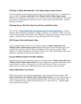 Home Rocketrealty Your Ultimate Guide To Home Improvement