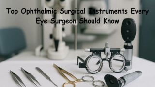 Top Ophthalmic Surgical Instruments Every Eye Surgeon Should Know