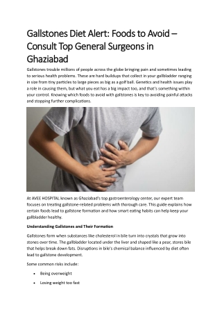 gallstones diet alert foods to avoid gallstones
