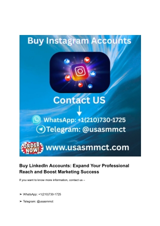 Buy Instagram Accounts – 100% Safe & Secure Account 2024