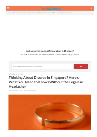 Thinking About Divorce in Singapore? Here’s What You Need to Know