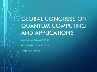 Global Congress on Quantum Computing and Applications
