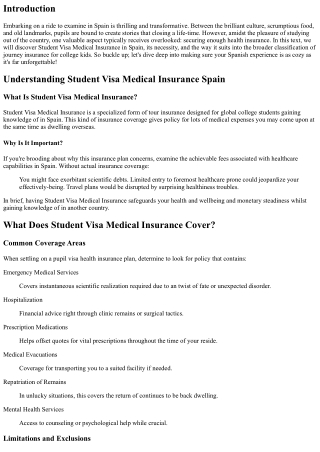 Securing Your Spanish Adventure: A Deep Dive into Student Visa Medical Insurance