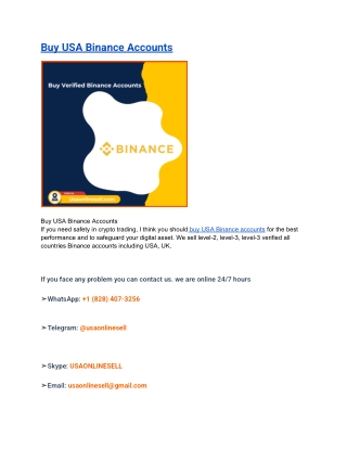 Buy Verified Binance accounts