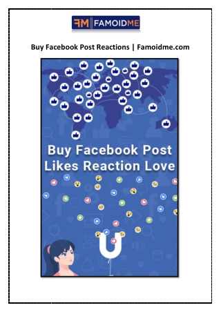 Buy Facebook Post Reactions | Famoidme.com
