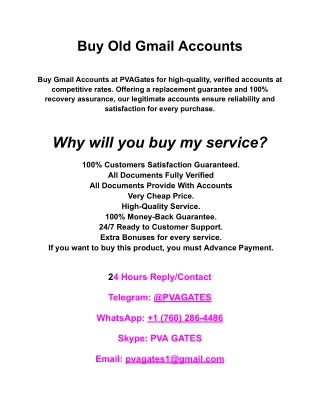PDF 25 BUY OLD GMAIL ACCOUNTES