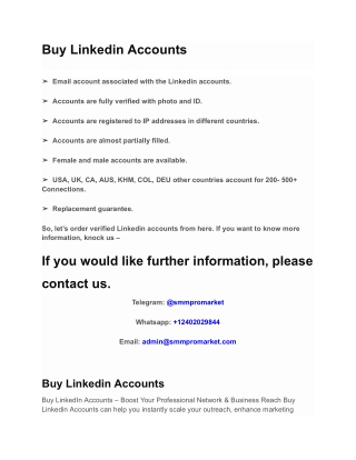 Buy Linkedin Accounts