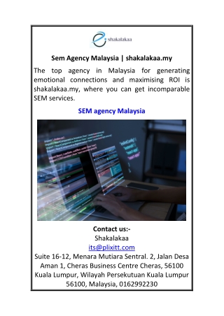 Sem Agency Malaysia shakalakaa.my