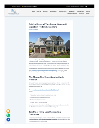 Build or Remodel Your Dream Home with Experts in Frederick, Maryland