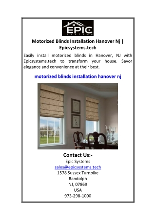 Motorized Blinds Installation Hanover Nj  Epicsystems.tech.pdf 9