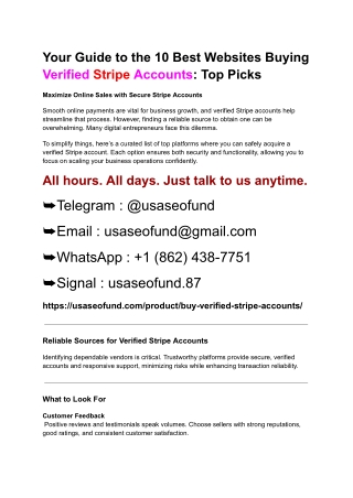Your Guide to the 10 Best Websites Buying Verified Stripe Accounts_ Top Picks