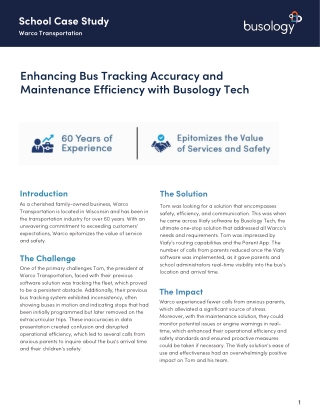 school case study warco transportation