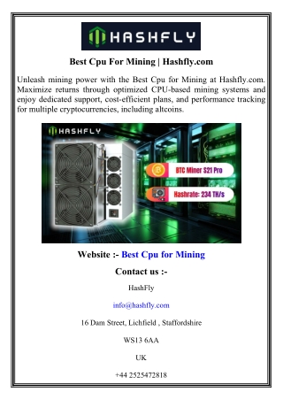 best cpu for mining hashfly com