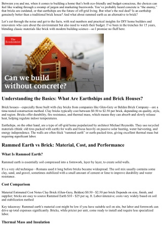 Are Earthships Better Than Brick Houses? A Practical Look for DIY Builders