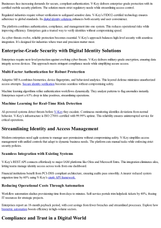 V-Key: Advanced Digital Identity Solutions for Enterprises
