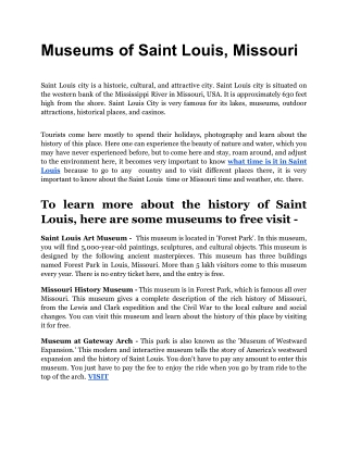 Museums of Saint Louis