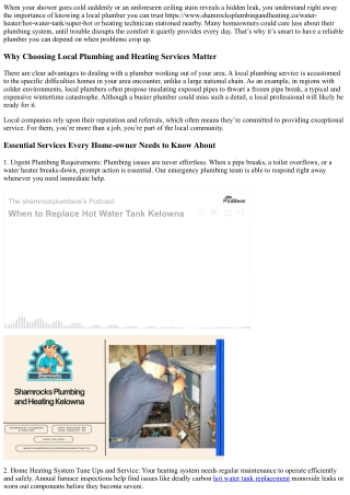 Shamrocks Plumbing, Kelownas Best Plumbing Service