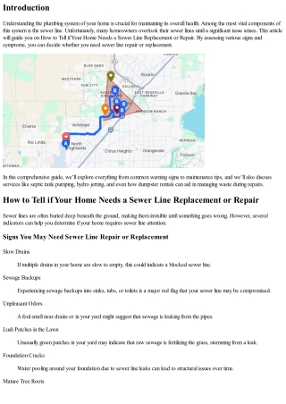 How to Tell if Your Home Needs a Sewer Line Replacement or Repair
