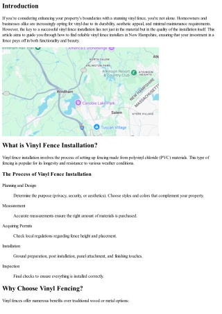 How to Find Reliable Vinyl Fence Installers in New Hampshire