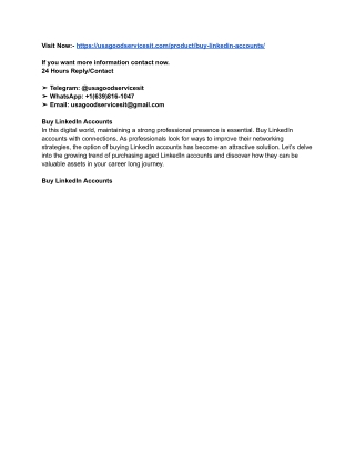 Buy LinkedIn Accounts 100% Verified & Safely Online