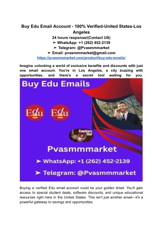 Buy Edu Email Account - 100% Verified-United States-Los Angeles