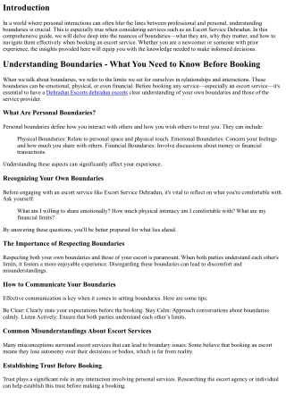 Understanding Boundaries - What You Need to Know Before Booking