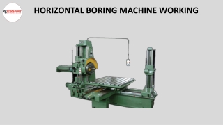 horizontal boring machine working