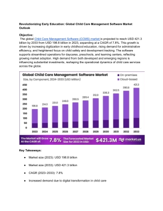 Child Care Management Software Market