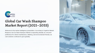 Car Wash Shampoo Market Report